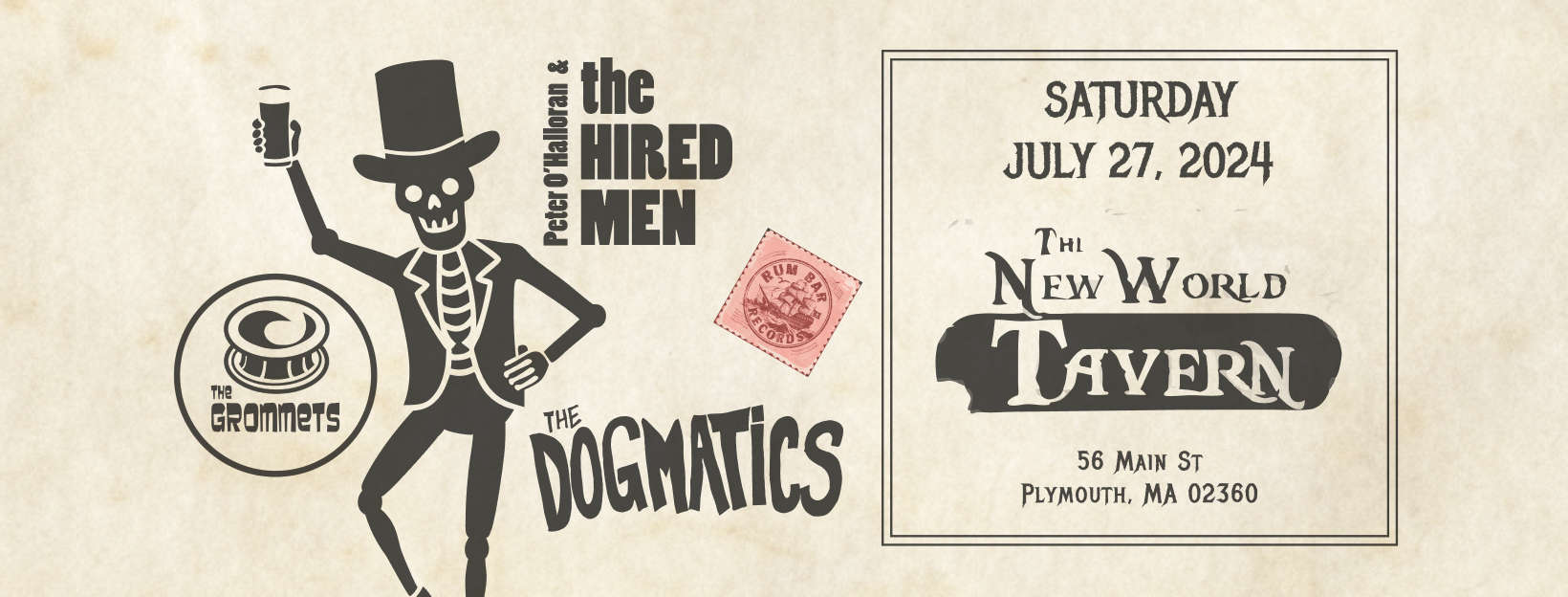 The Dogmatics, The Grommets and The Hired Men at The New World Tavern