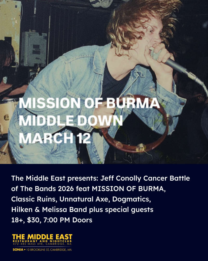 he Middle East presents:<br />
Jeffrey Conolly Cancer Battle of The Bands 2026